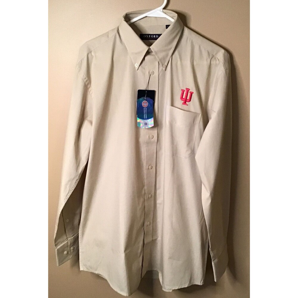 Indiana Hoosiers Men's Long Sleeve Button Down Woven Shirt,